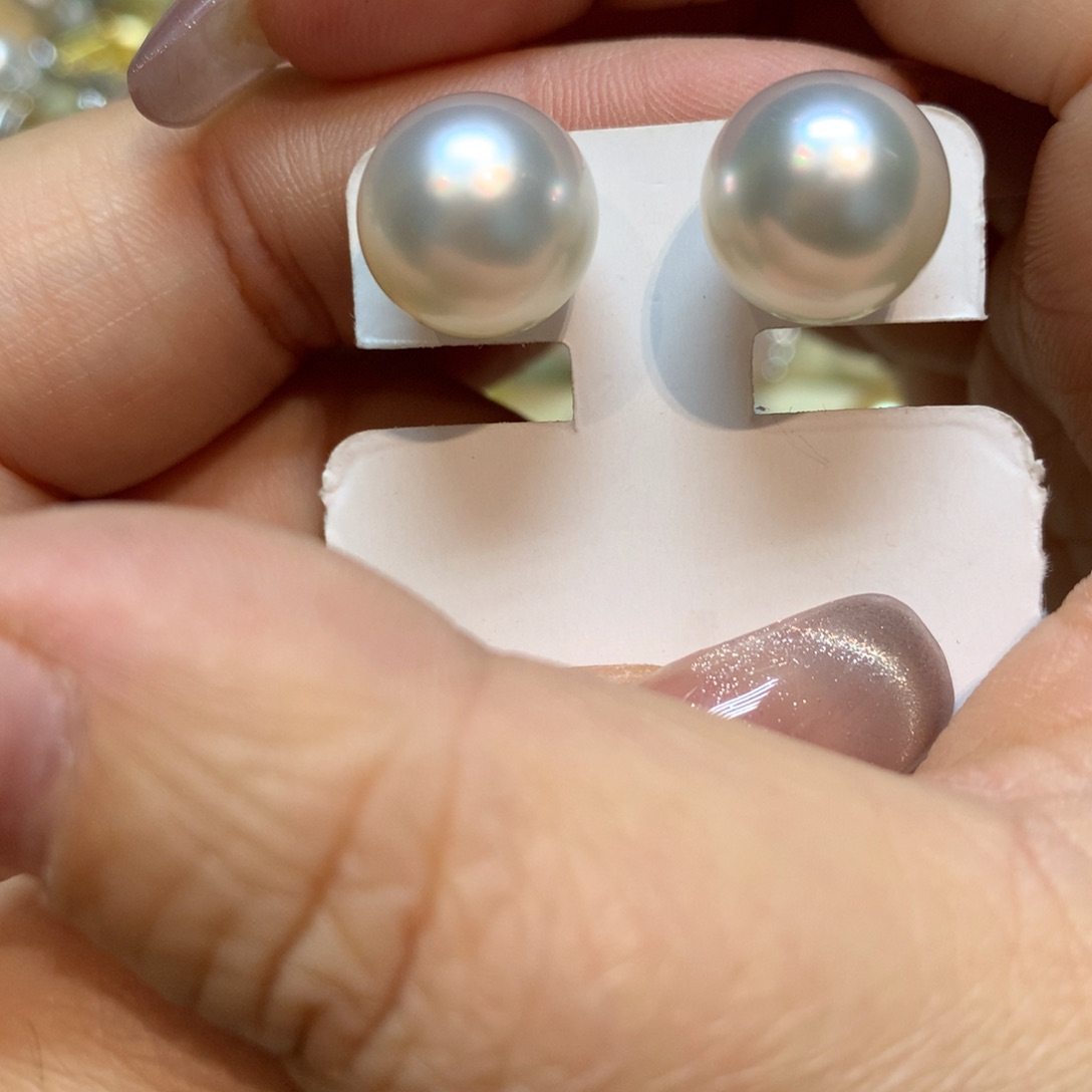 海水珍珠耳饰18K金镶嵌