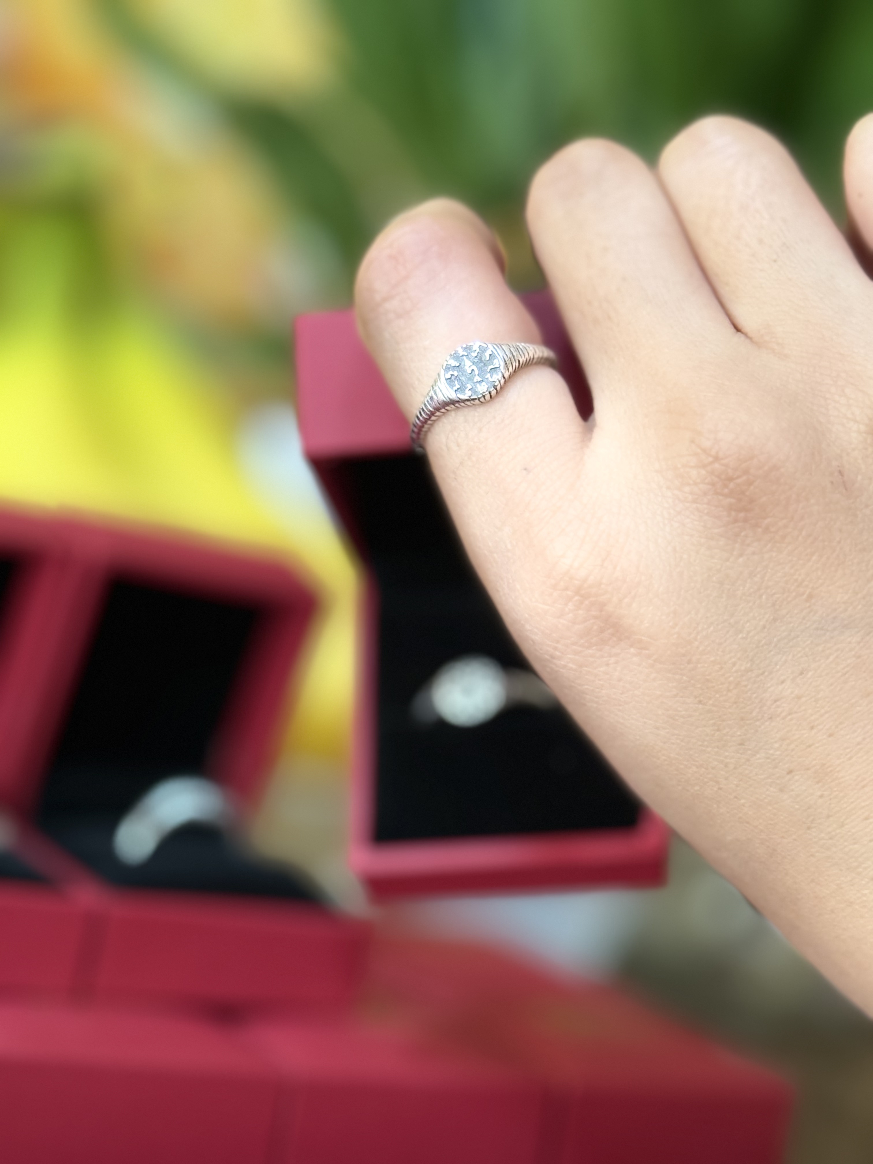 合金戒指 [绿口口]戒指925D