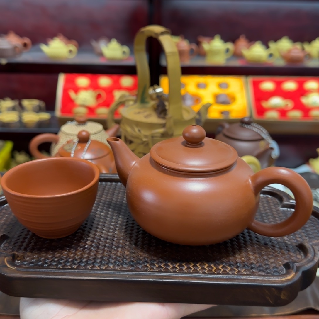 【闪购商品】紫砂茶壶水平红色185cc