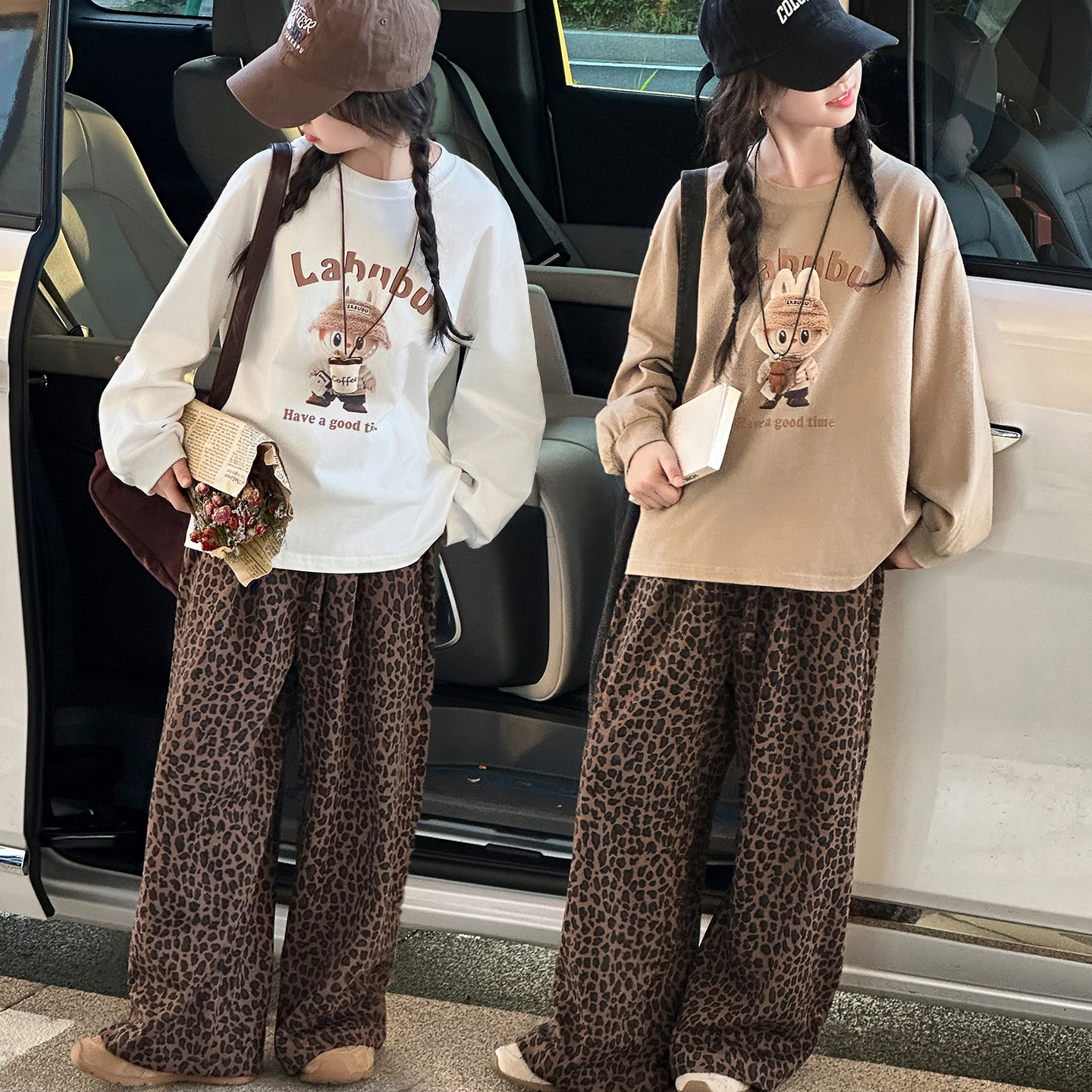 女童春秋套装2025新款6-15岁儿童洋气韩版休闲两件套中大童高级感
