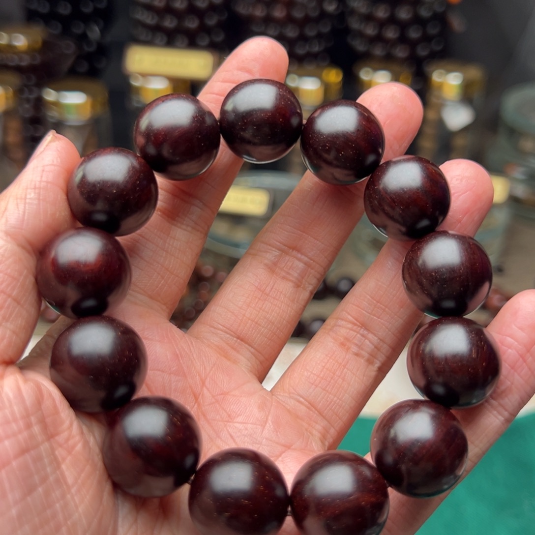 檀香紫檀（小叶紫檀）手串/手链1.8泥料带星包浆款