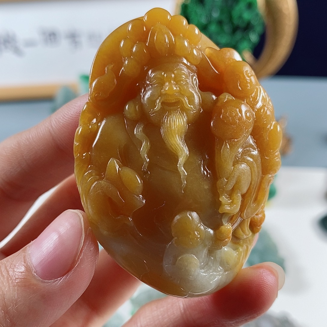 定制翡翠未镶嵌天然a货翡翠文财神