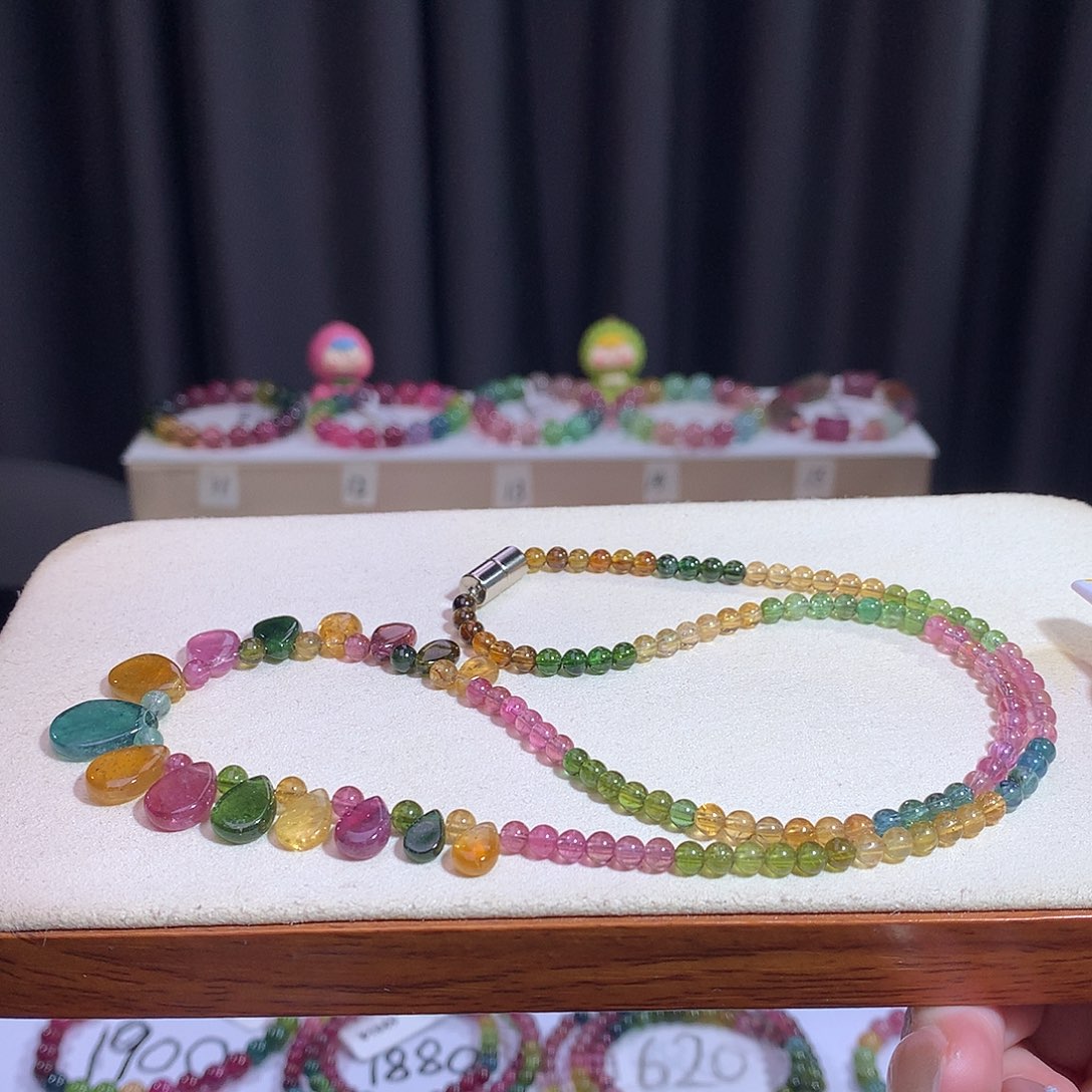 碧玺手链合金碧玺