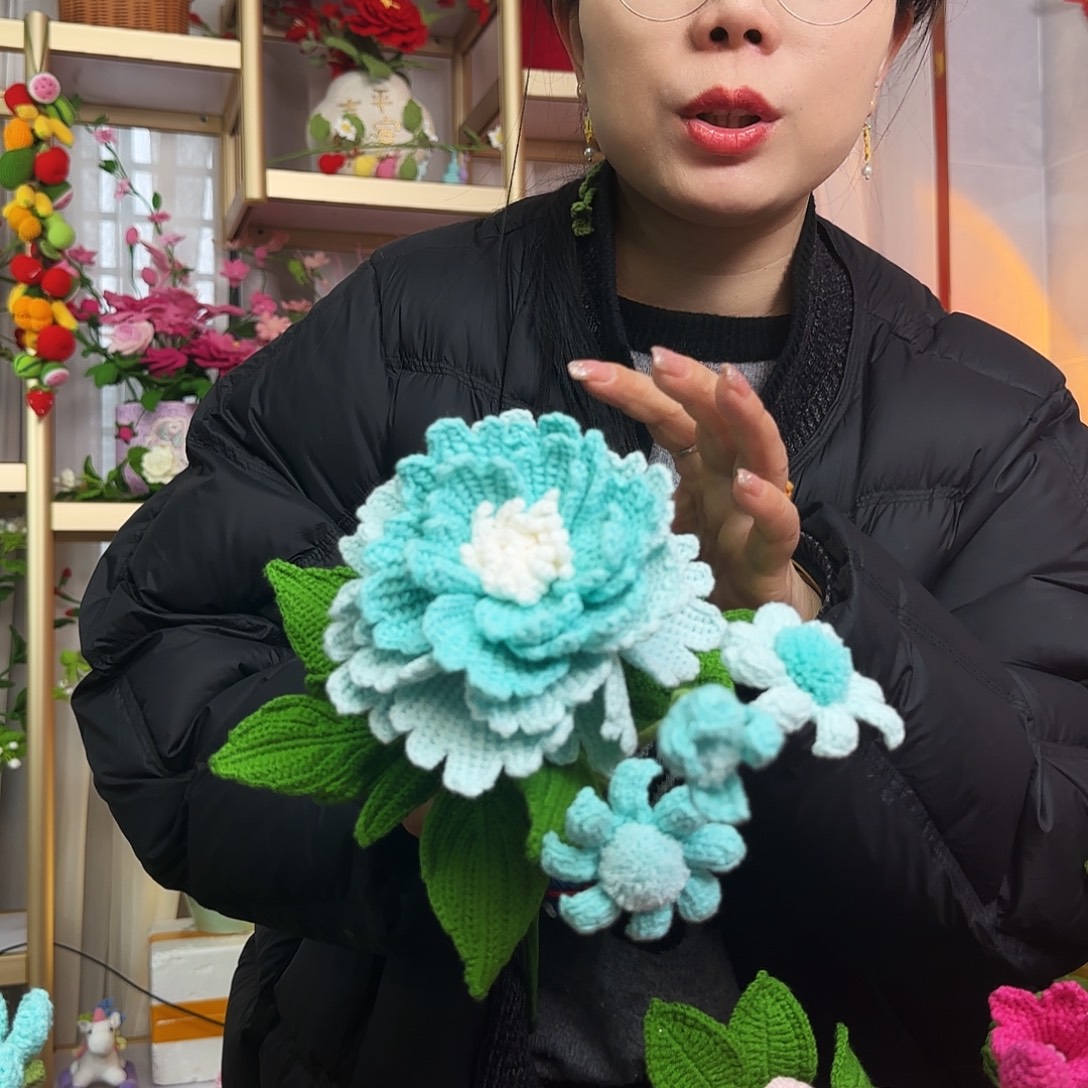 手工钩织设计花束