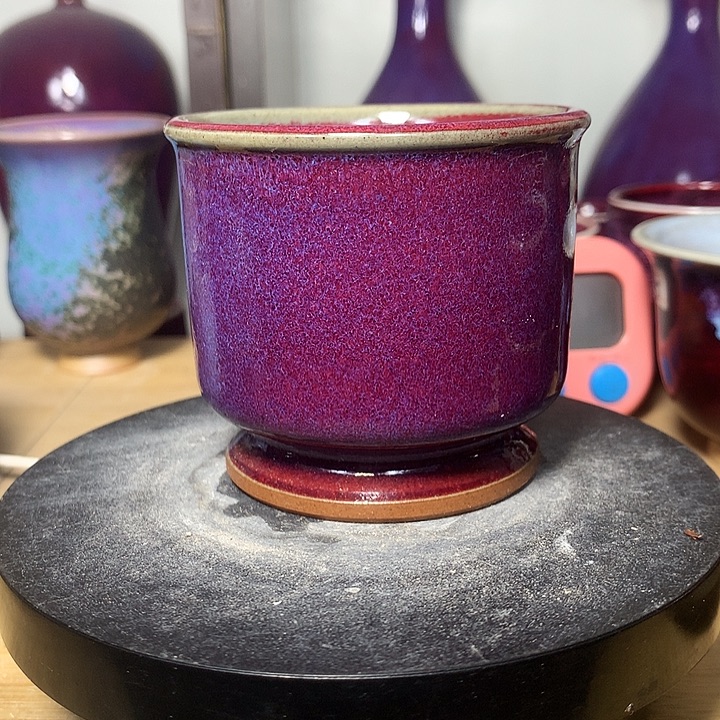 常***马纯手工制作，钧瓷杯子钧瓷杯子