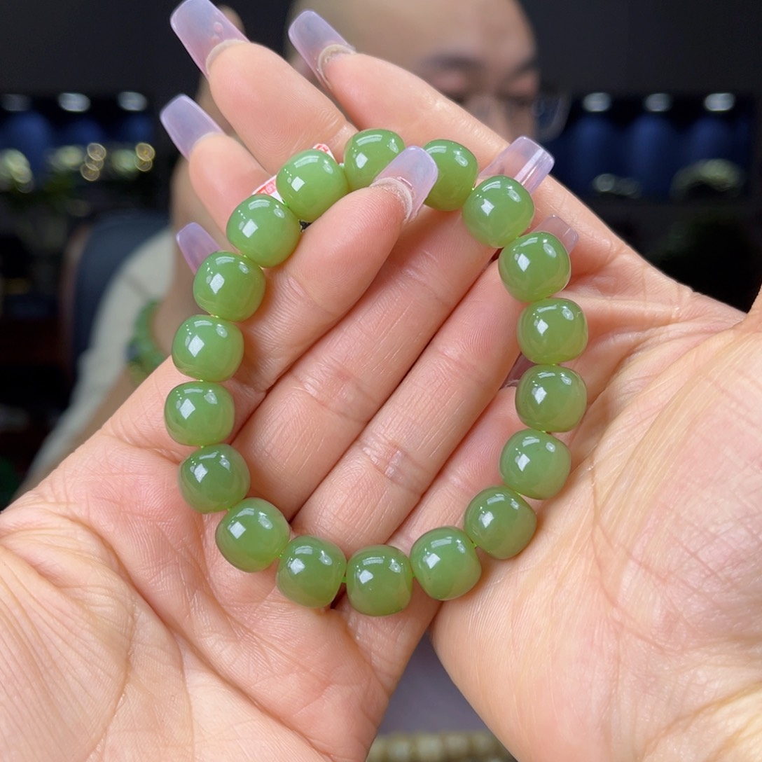 未镶嵌手串和田玉天然和田玉新疆若羌青黄口料12