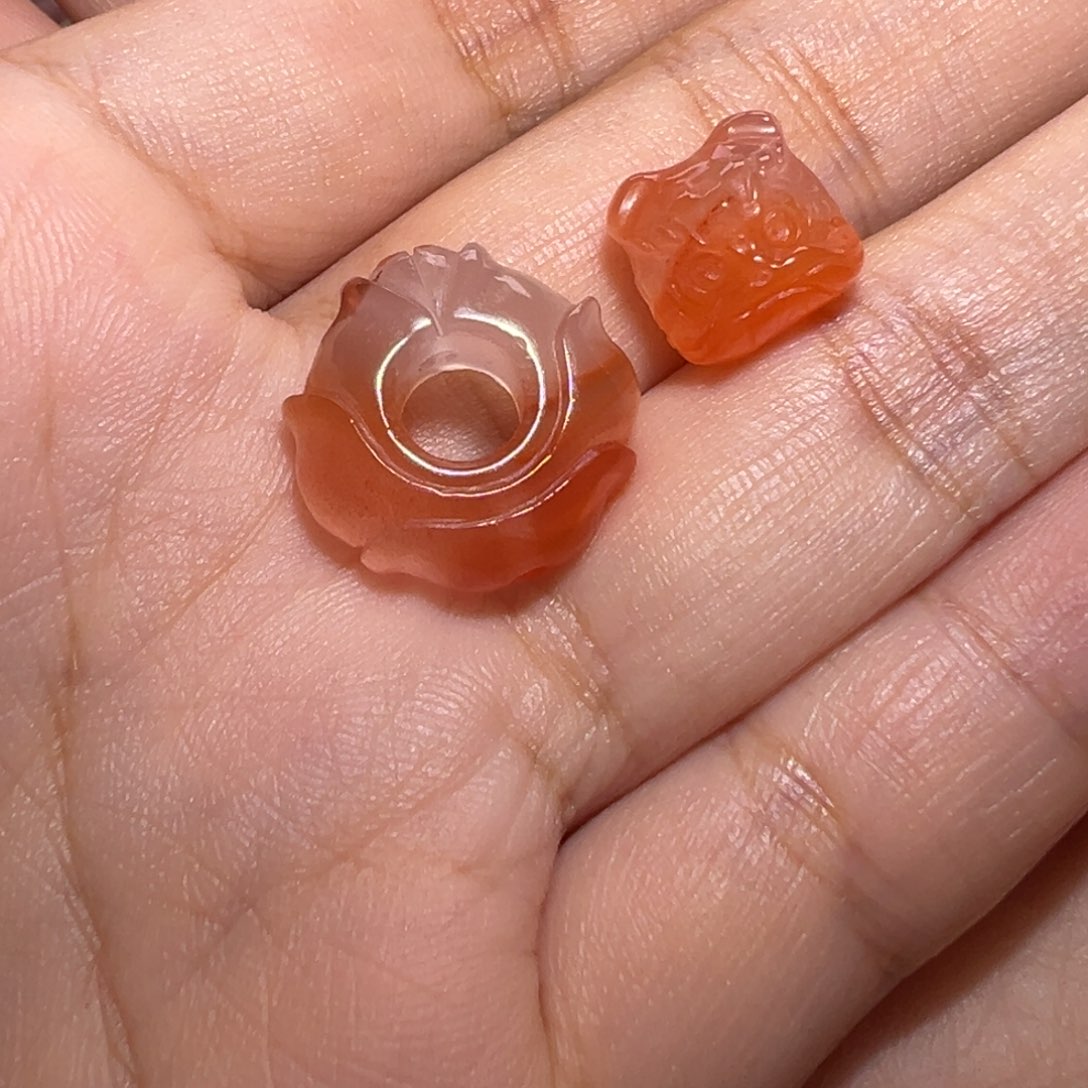 南红玛瑙珠宝奇石未镶嵌哥**塞冰飘雕刻