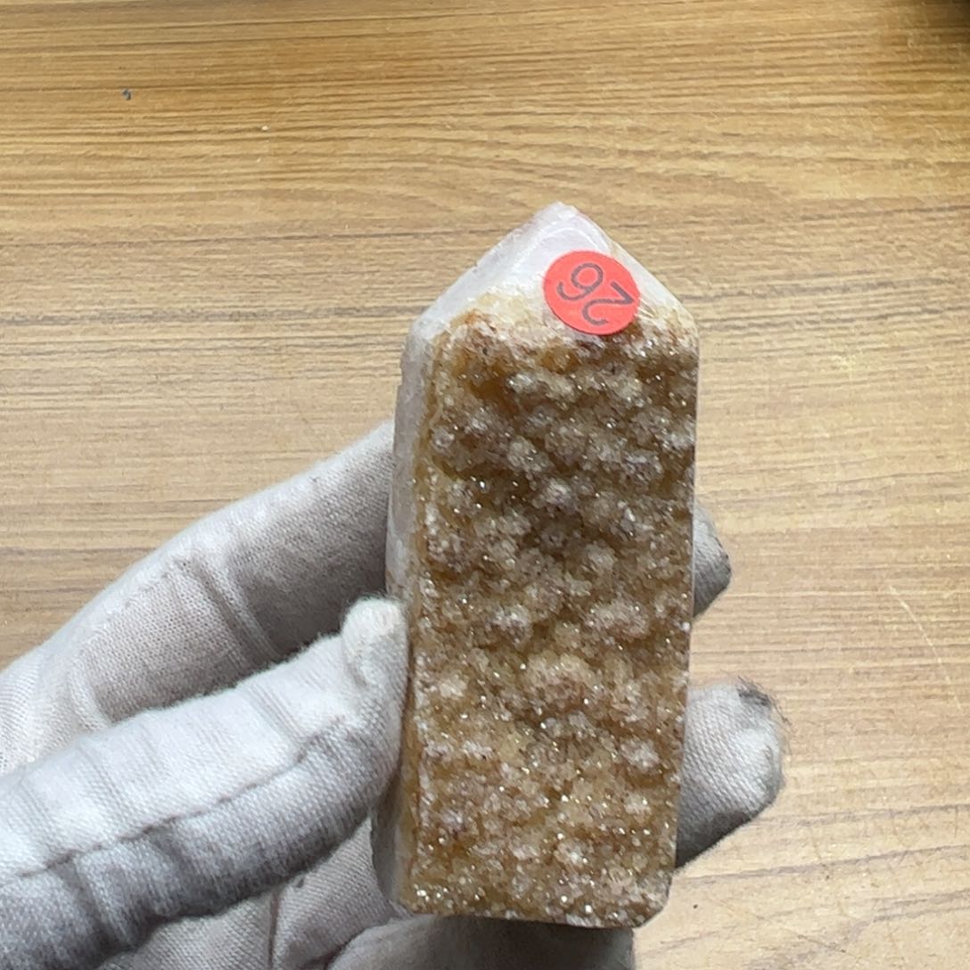 水晶黄色晶柱子23未镶嵌