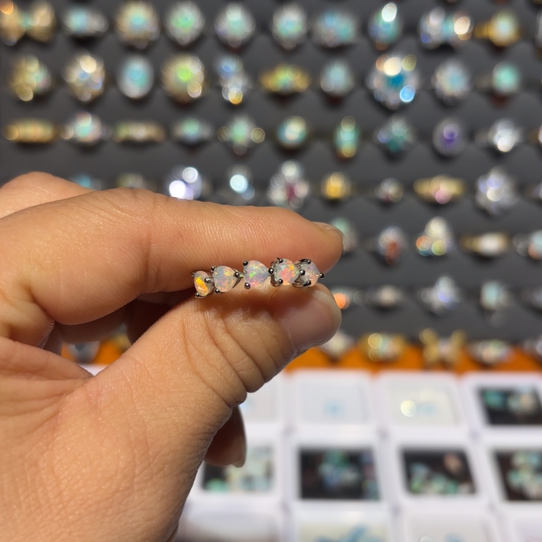 欧泊银S925镶嵌戒指戒指