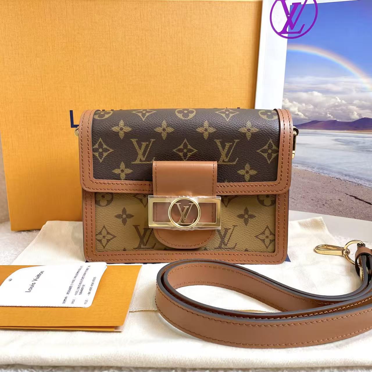 99新 LouisVuitton/路易威登 老花mini达芙妮/ 41086482/代卖服务