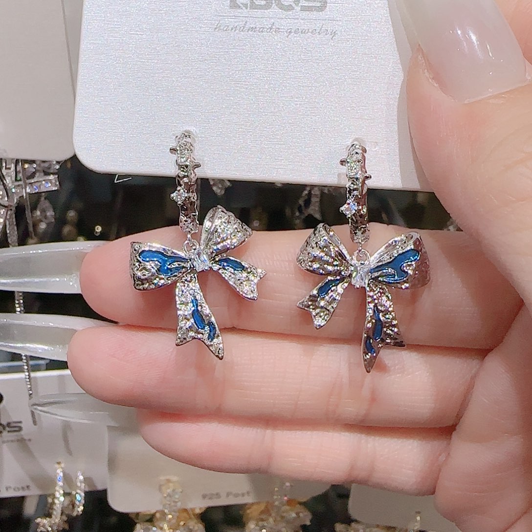 锆石铜合金925银耳环