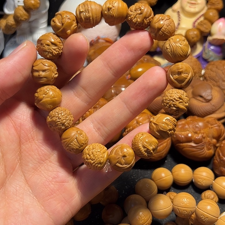 橄榄核手串/手链猴头雕刻海贼王微瑕