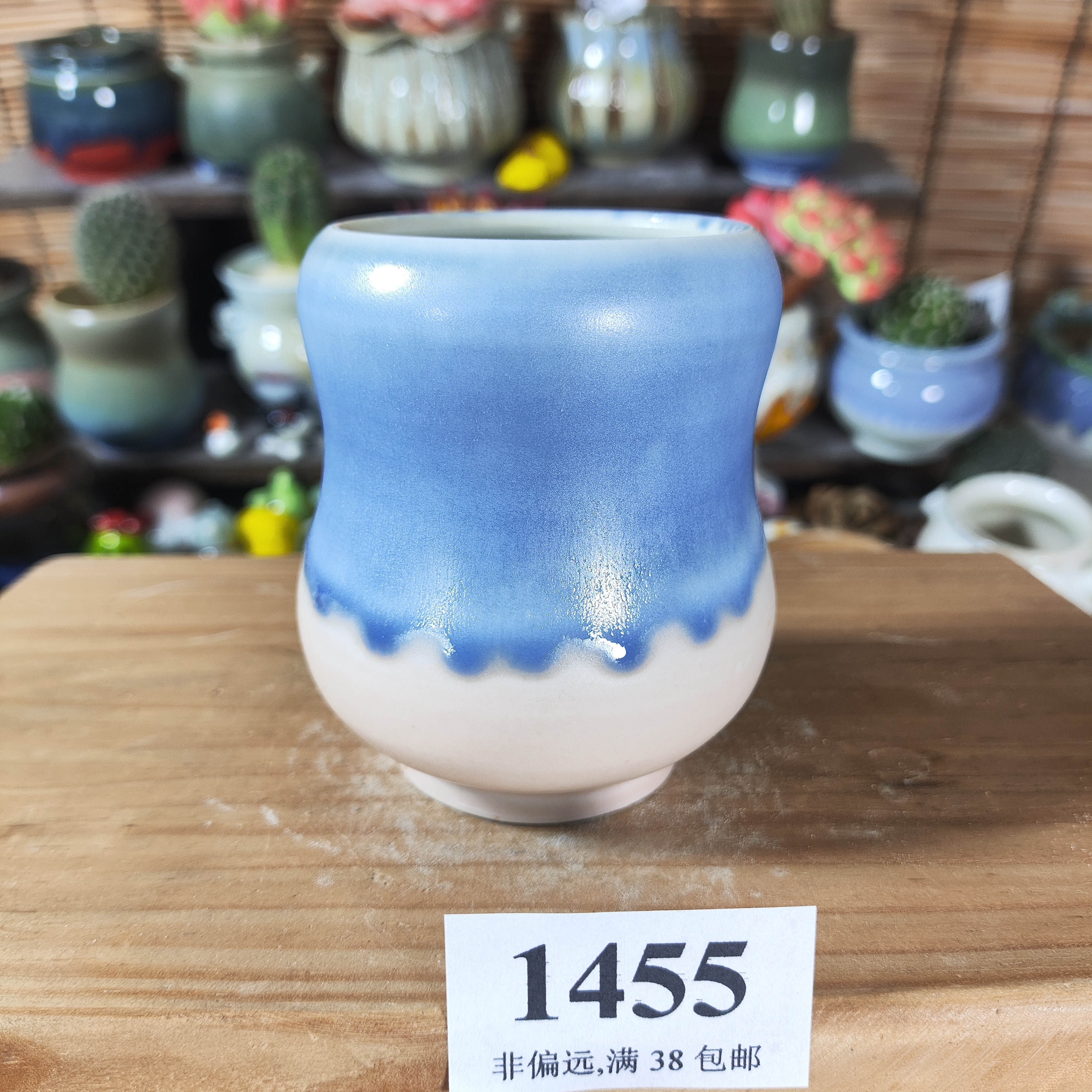 口5高8，1455手工创意多肉花盆摆件迷你多景德镇纯手工制做