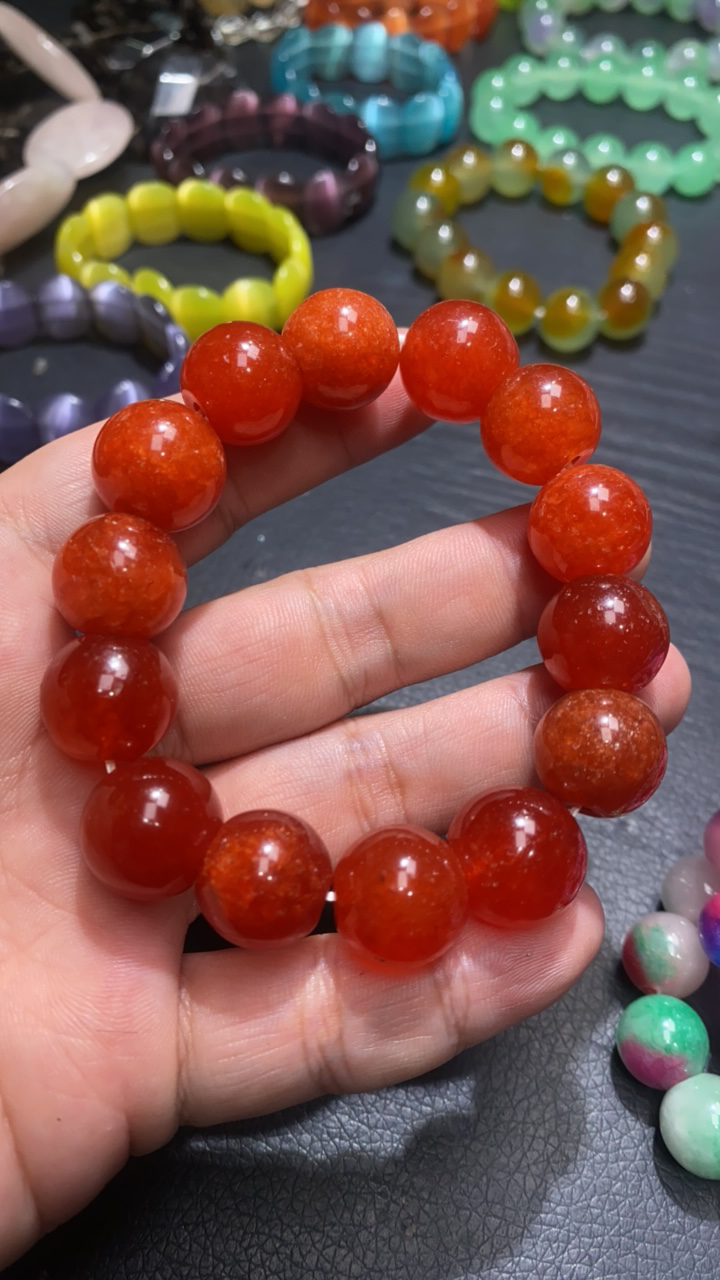 D  797 16 老矿鸡冠红手串