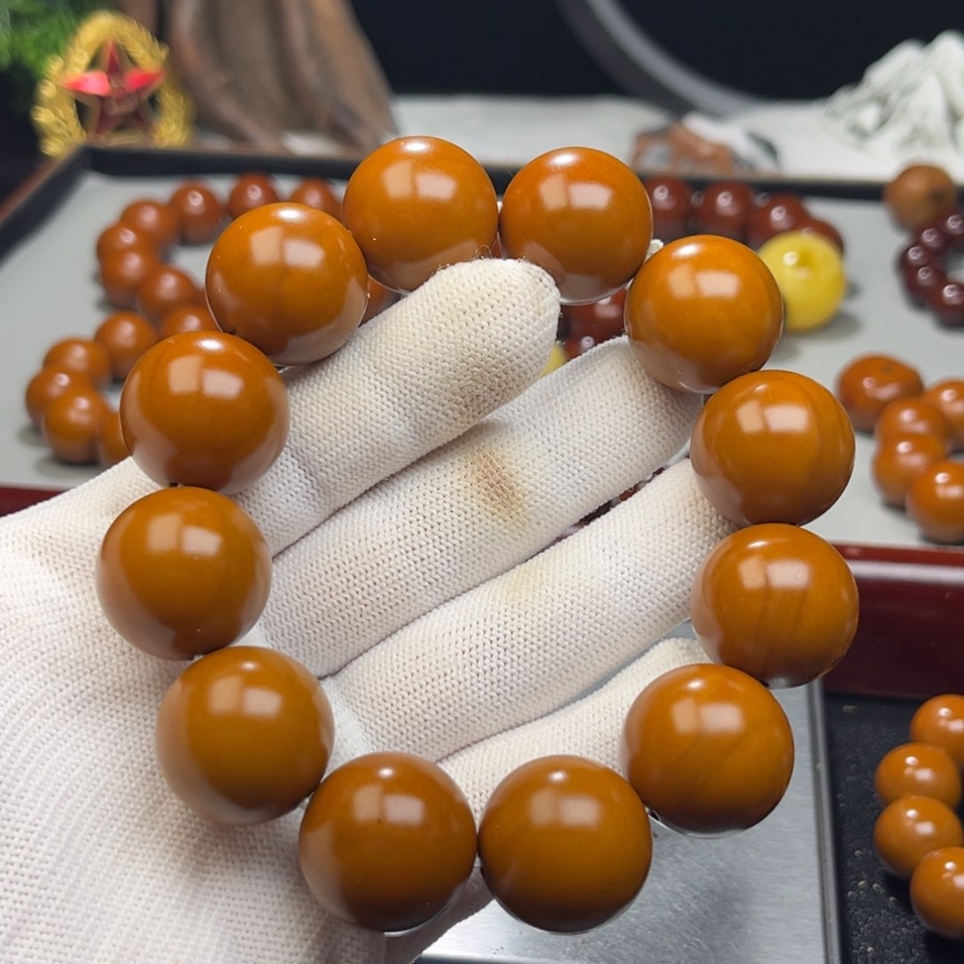 橄榄核手串金*鑫2.07+树王精品铁核 小孔