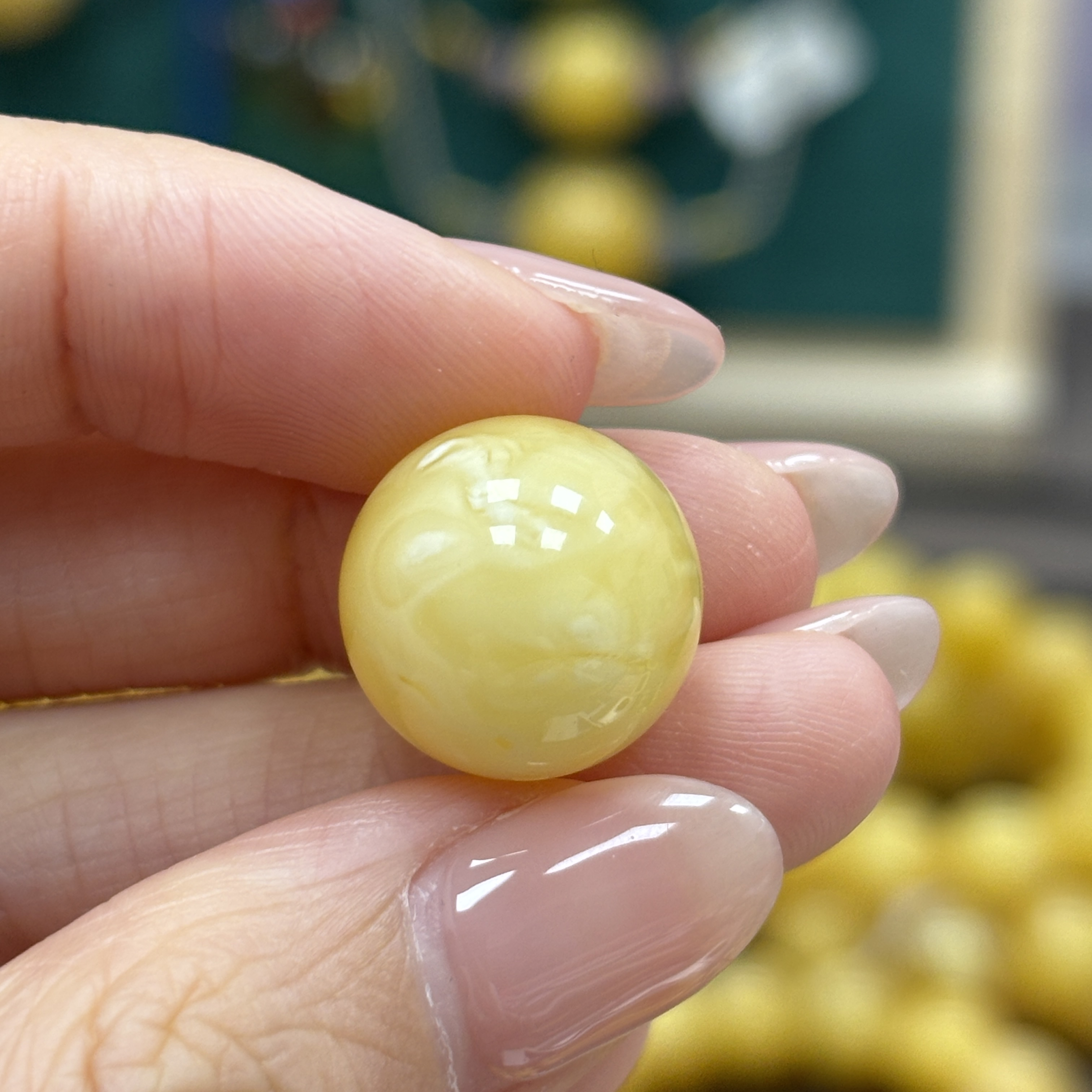 15.1mm 小妖珠宝天然原矿琥珀蜜蜡