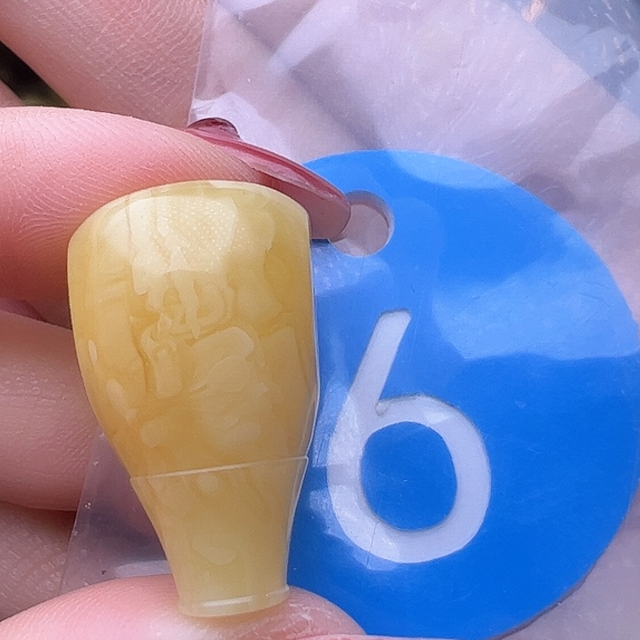 蜜蜡裸石未镶嵌微花粉 14mm 三通