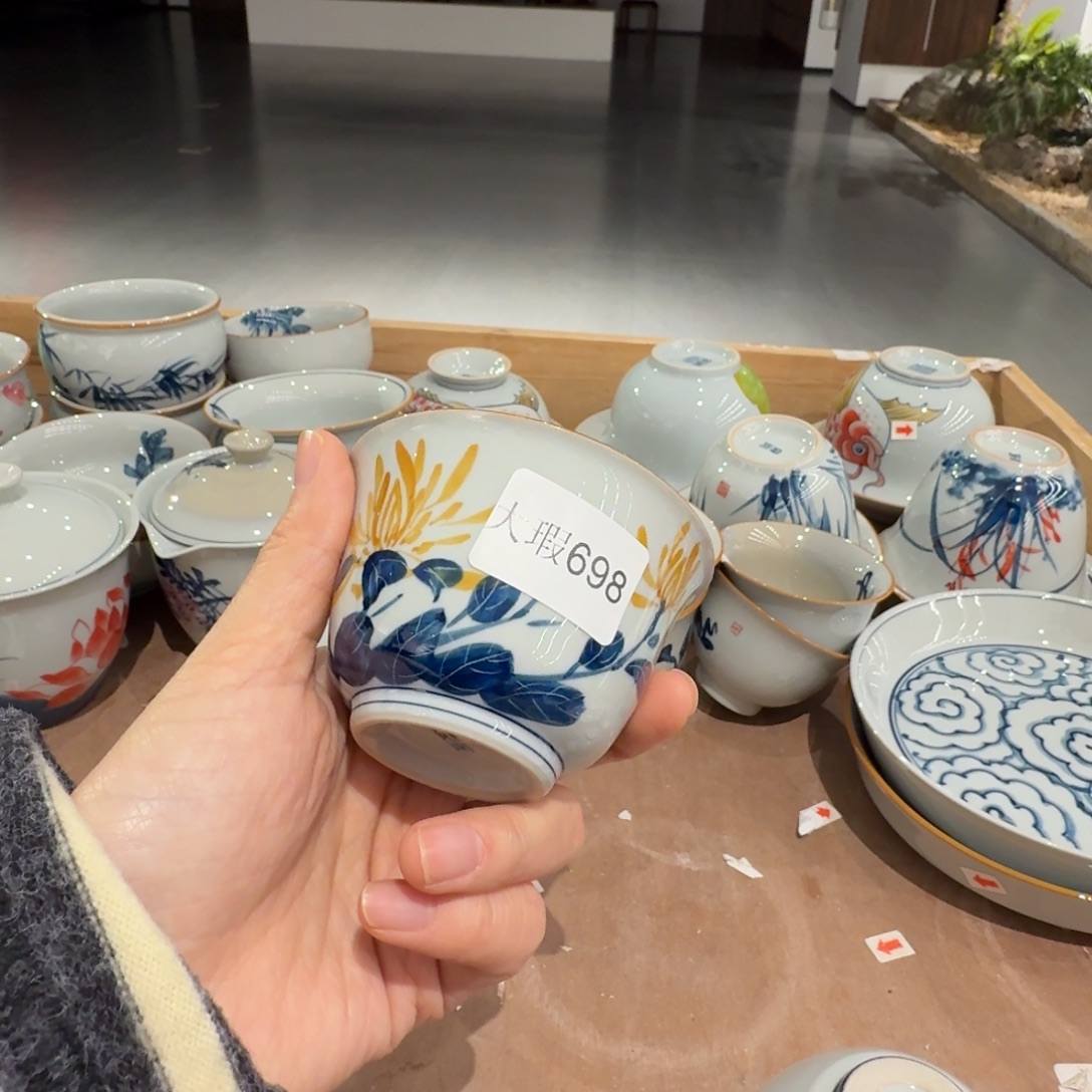 釉下彩纯手绘微瑕