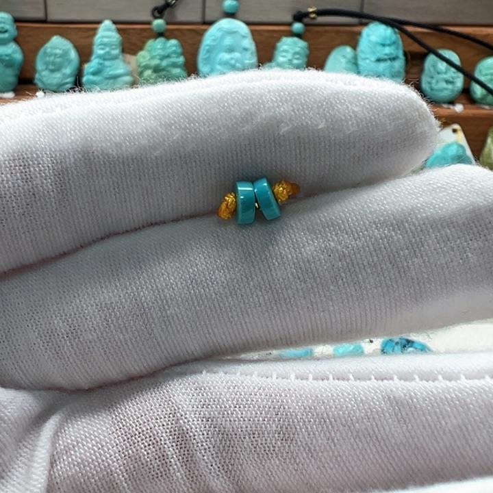 绿松石未镶嵌隔片5mm