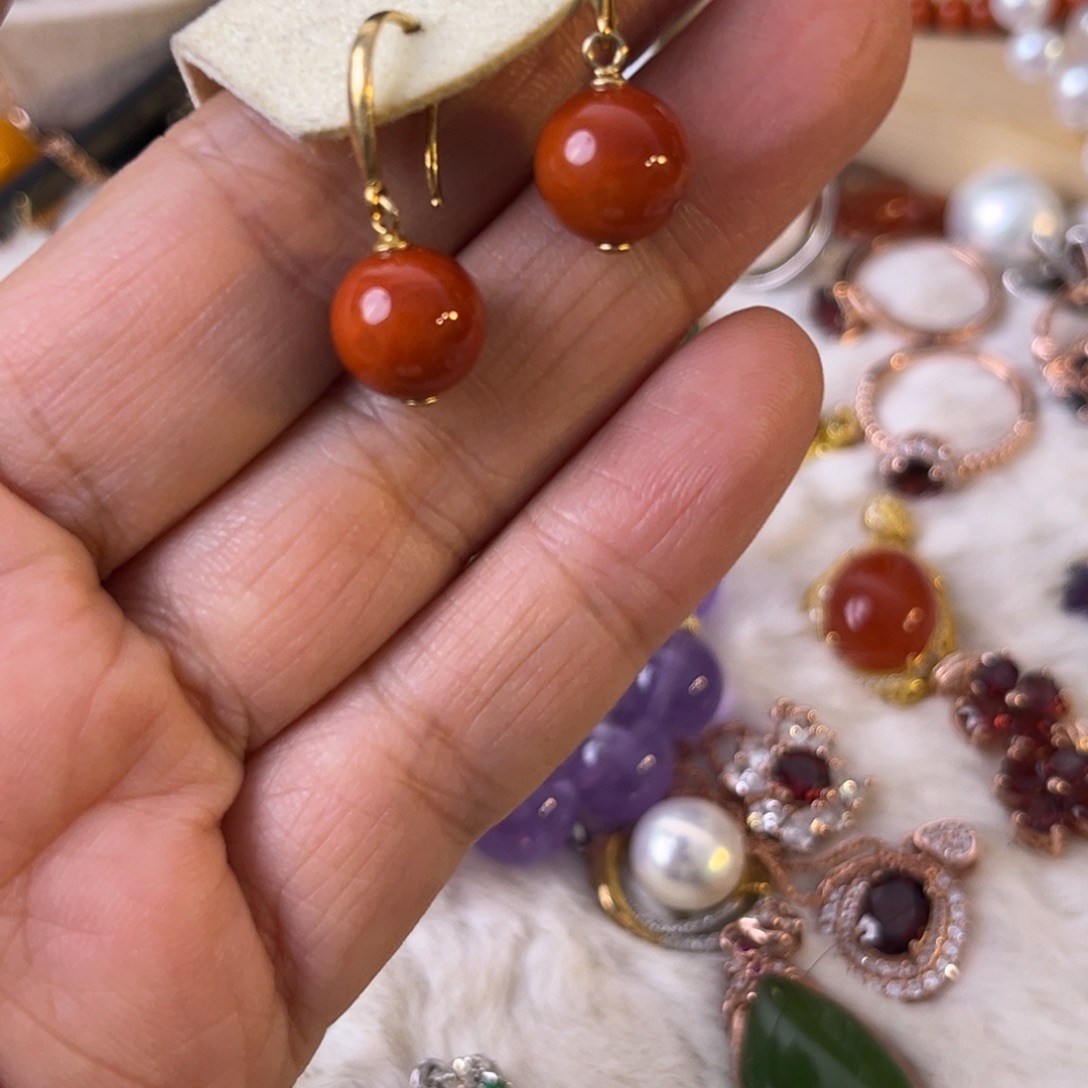 银S925镶嵌颈饰石榴石