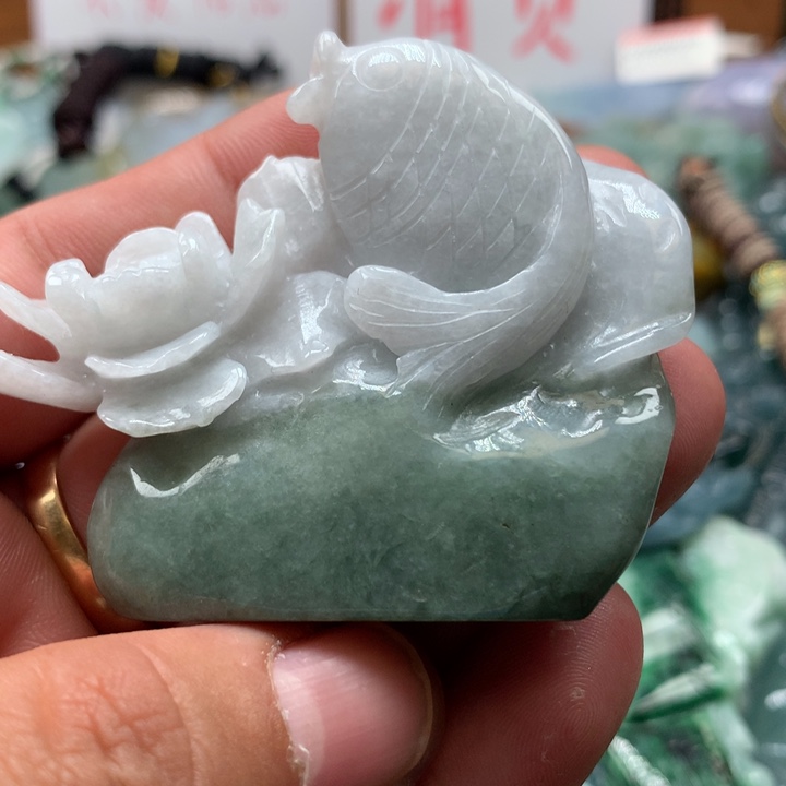 翡翠颈饰未镶嵌保真天然a货翡翠