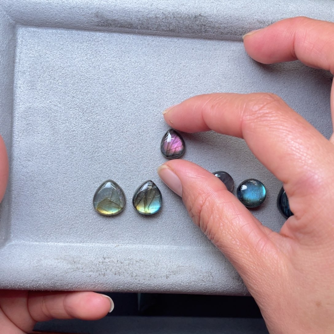 心***喵长石银S925镶嵌颈饰