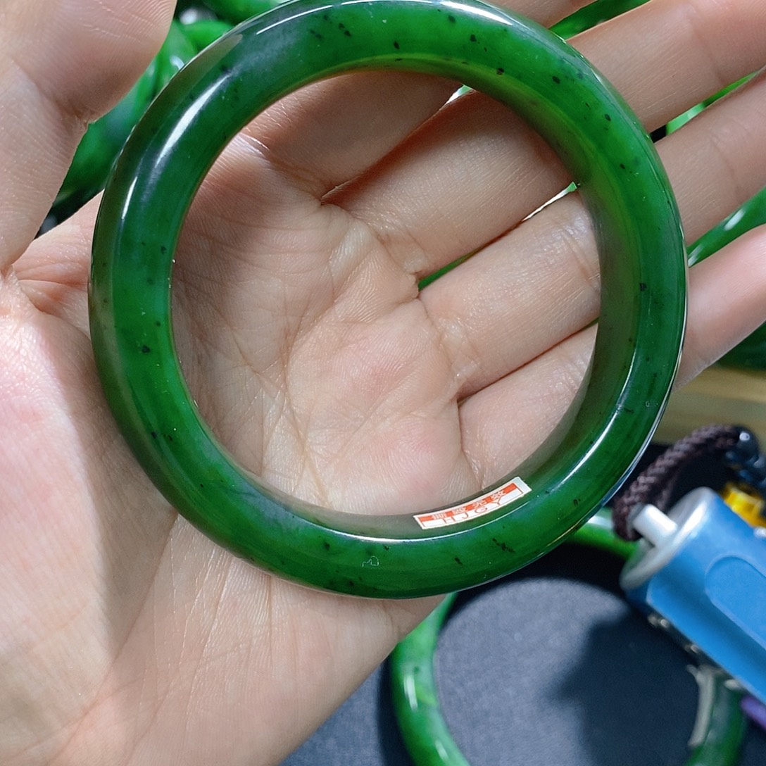 工***中和田玉（碧玉）未镶嵌手链