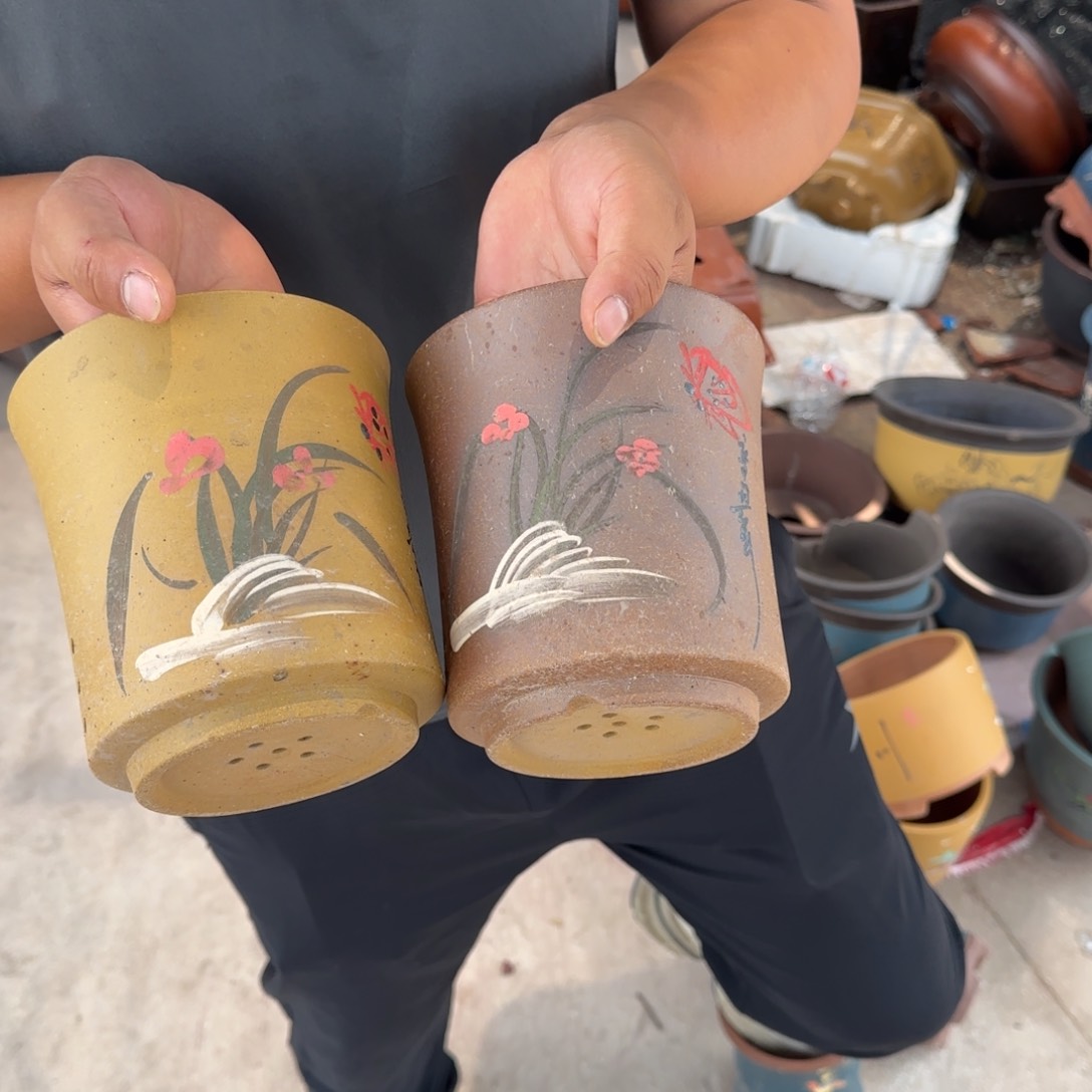 紫砂花盆瑕疵和瑕疵