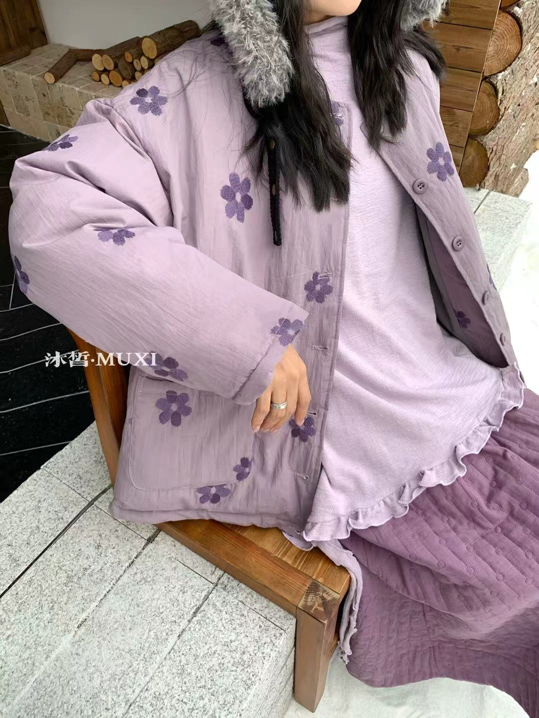  「沐皙」花花外套