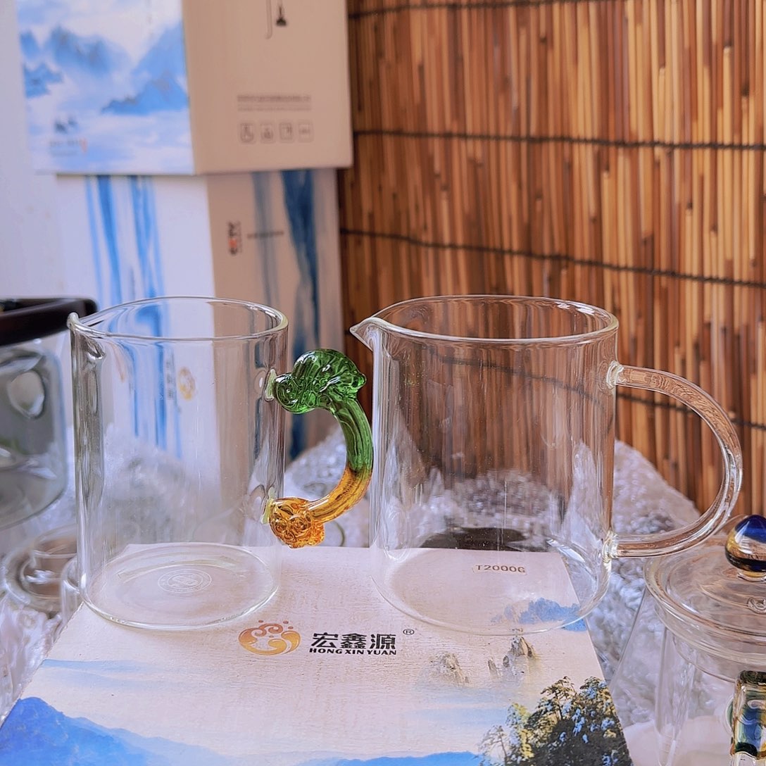 高硼硅玻璃茶水分离款瑕疵祥云+直身 