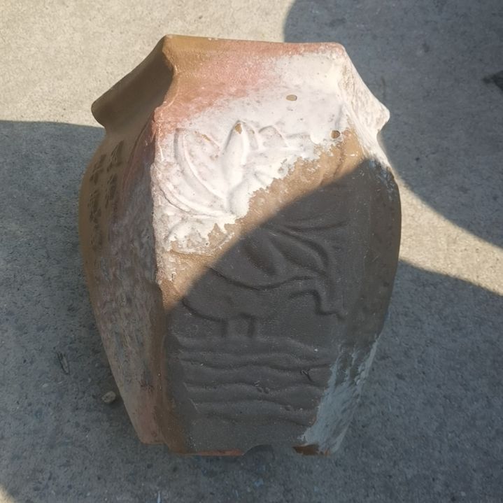 红陶口18高24瑕疵一个盆
