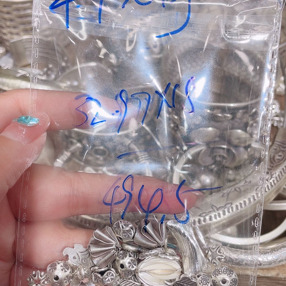 无足银纯银配件清迈手工银