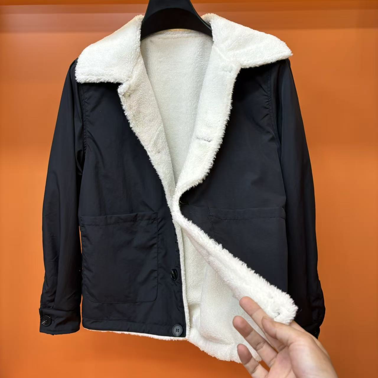 【原版高品质】秋冬季老钱风高奢个性座山雕外套男士加绒加厚夹克