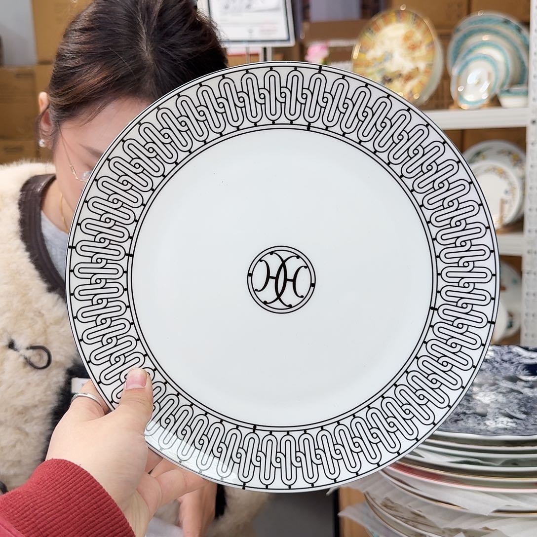 骨瓷高骨10.5英寸平盘27cm一个外贸骨瓷