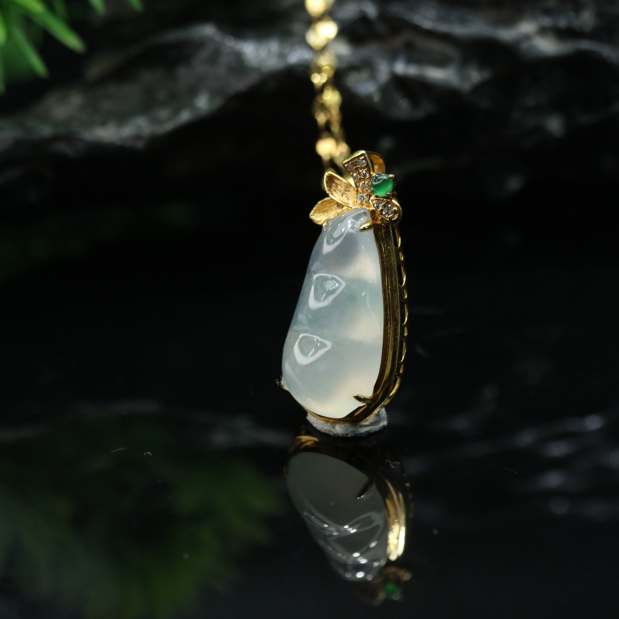 14天然缅甸翡翠A货18k项链/401271/北京中保拍卖