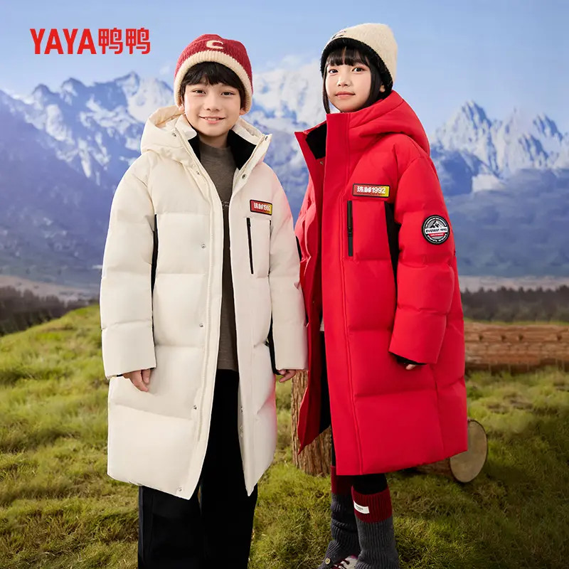 【珠峰系列*长款加厚三防】鸭鸭冬季儿童男女保暖潮酷痞帅童装