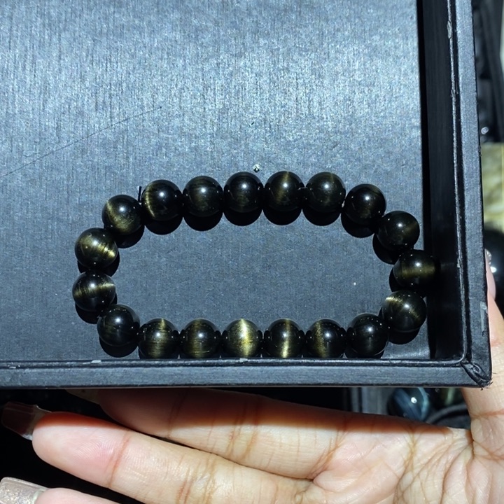 黑曜岩手链未镶嵌X***释