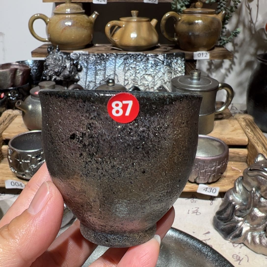 壶建水紫陶紫泥柴烧杯