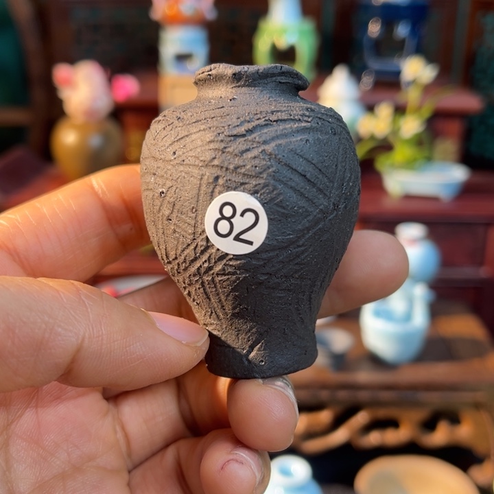 摆件微陶老王迷你花瓶