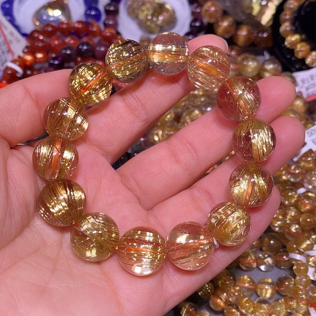 未镶嵌手链水晶金钛晶15.6