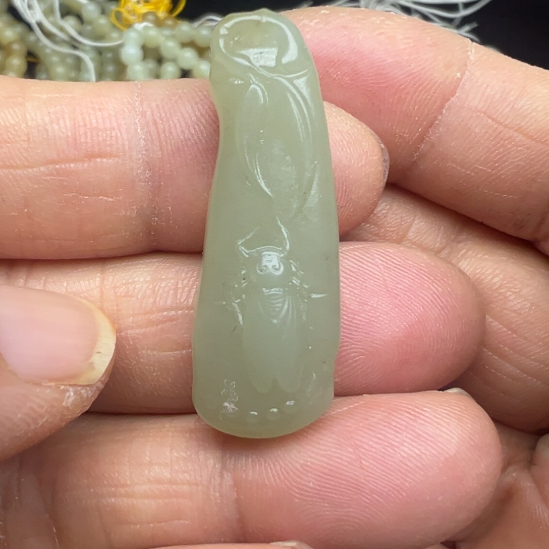 和田玉（糖玉）未镶嵌吊坠(不含链)