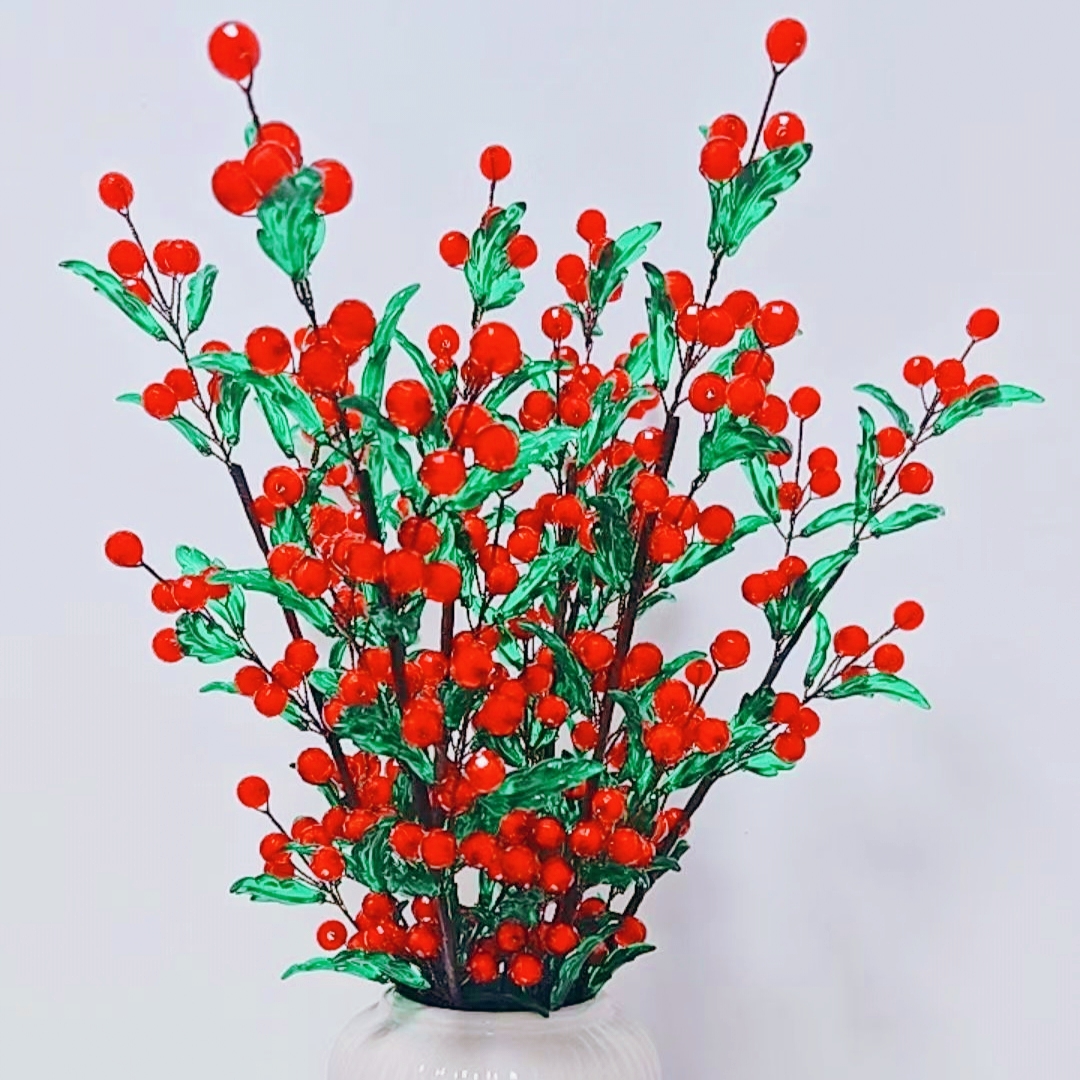 新品高桌12枝硕果累累切面珠材料包摆件节庆送礼莲子手工原创