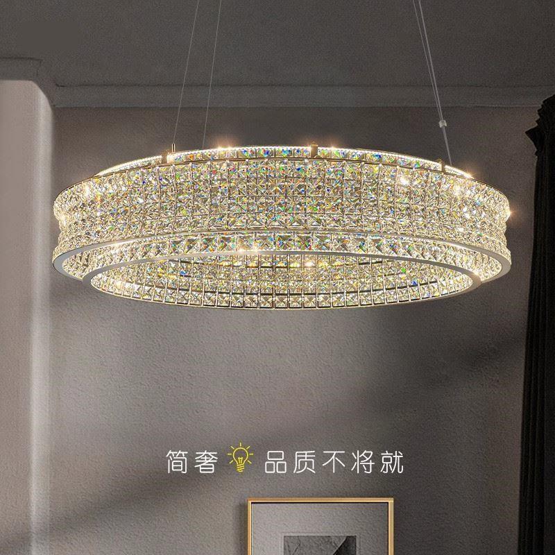 轻奢客厅水晶吊灯高档大气豪华餐厅吊灯卧室灯2025新款中山灯具饰