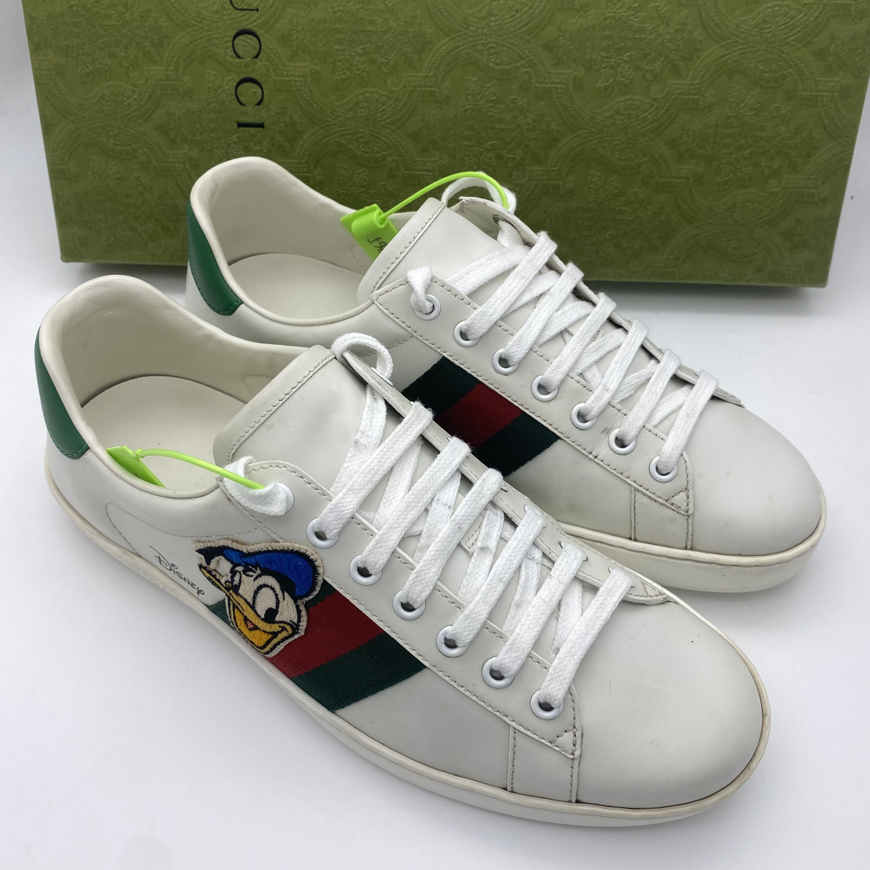 95新 GUCCI/古驰 41欧码/联名唐老鸭经典白色舒适板鞋