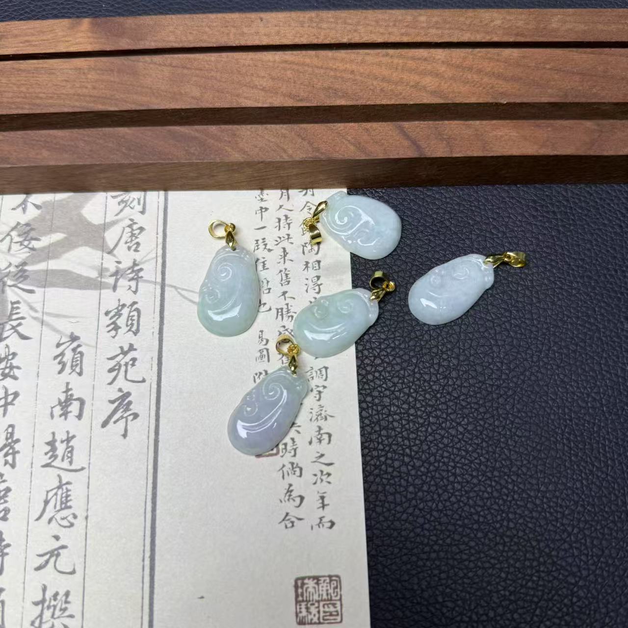 天然A货翡翠如意吊坠-fc017-多样性发一