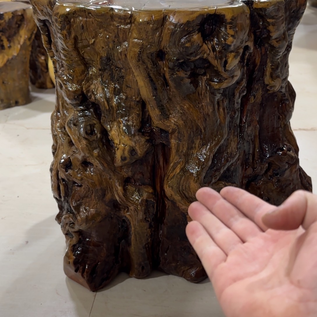 得***院龙纹鸡心枣木手工艺品 