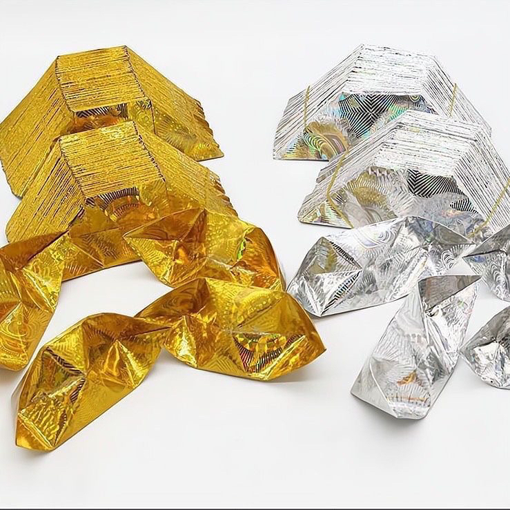 精品加厚半成品镭射折纸多种型号 包邮送袋子