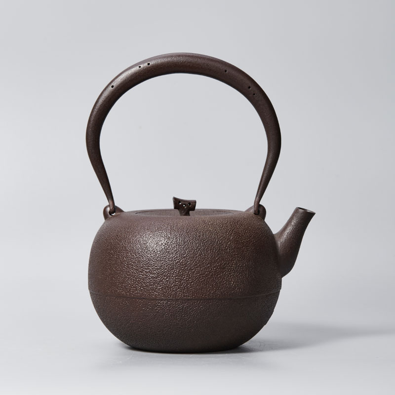 南部铁器 田山和康 小号 柚子砂铸铁壶 日本原装进口 铸铁壶87961