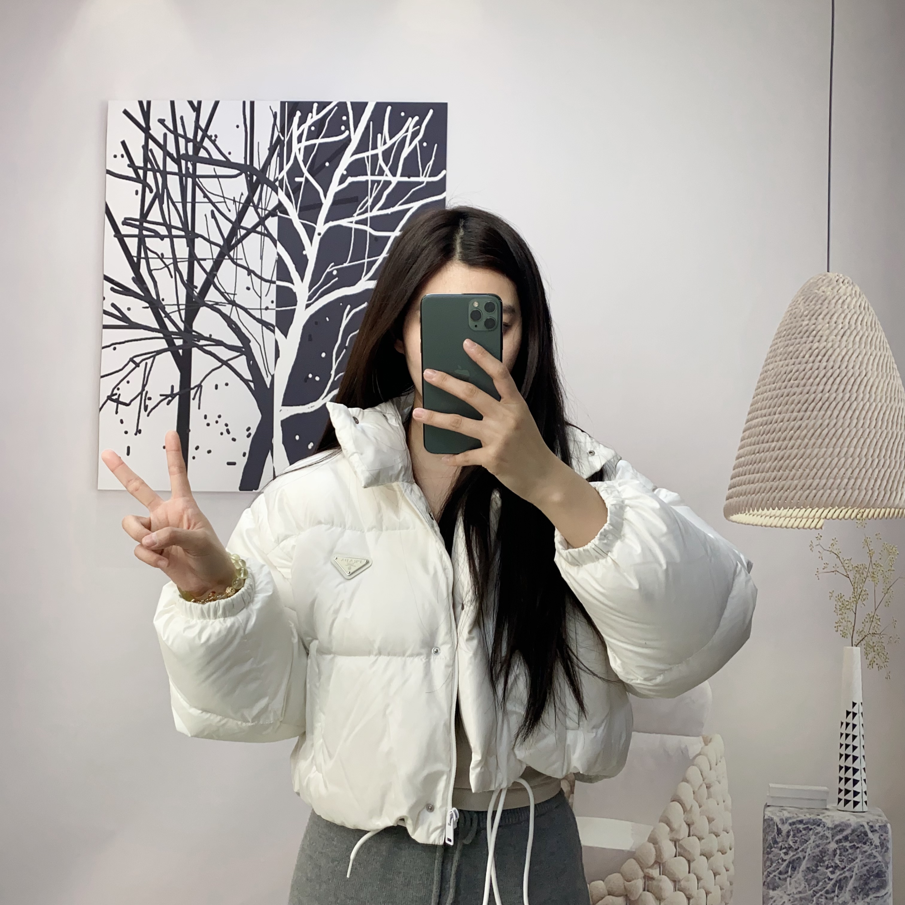 95新 Prada/普拉达 麦殿/羽绒服短款女款36码/250109YSFSK02