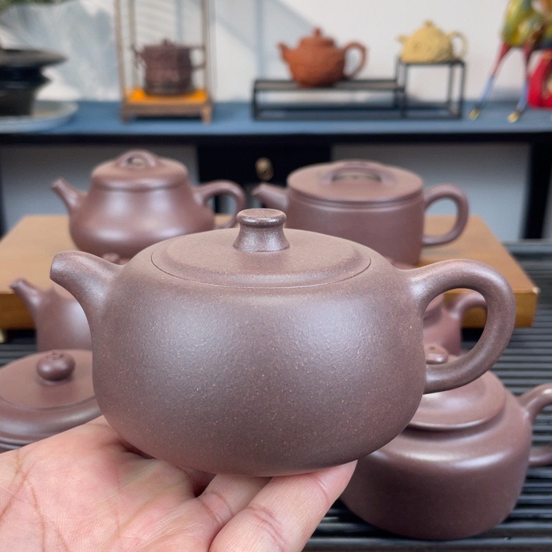 随***动茶壶紫砂底槽青井栏180cc